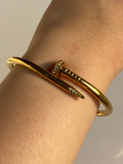 Nail Bangle - Half Studded