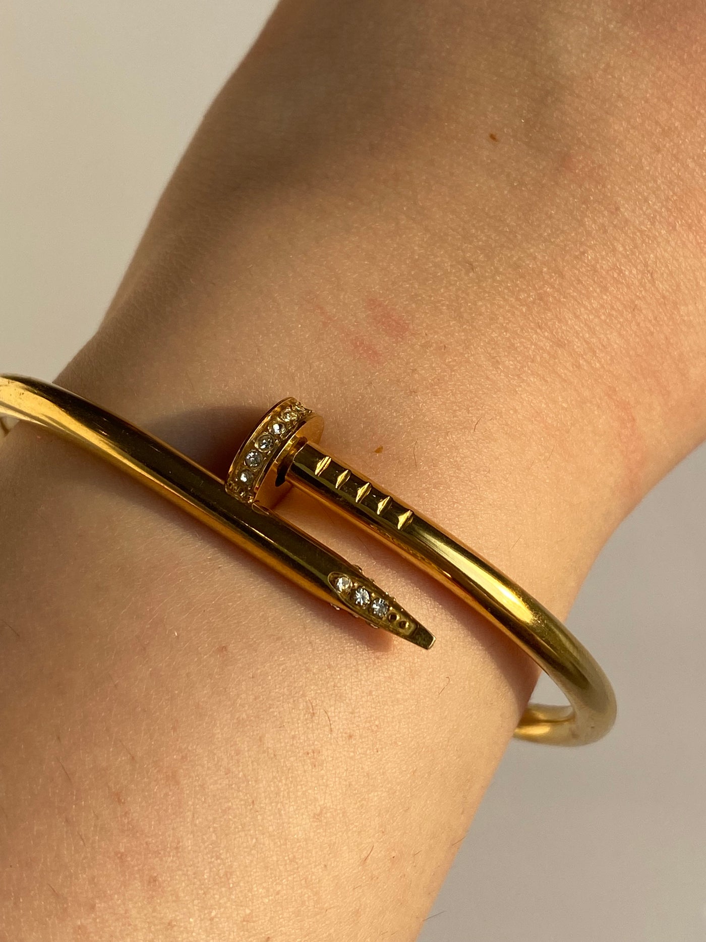 Nail Bangle - Half Studded