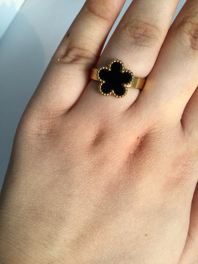 Black Clover Ring - Rounded