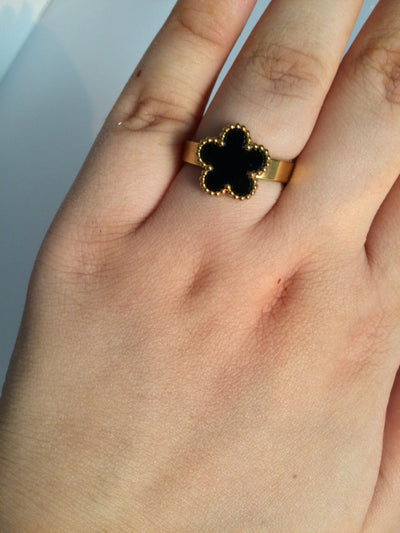 Black Clover Ring - Rounded