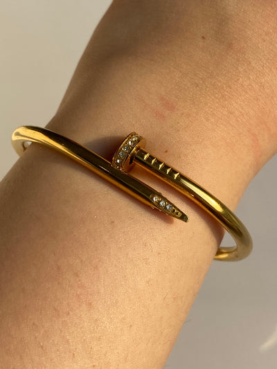 Nail Bangle - Half Studded