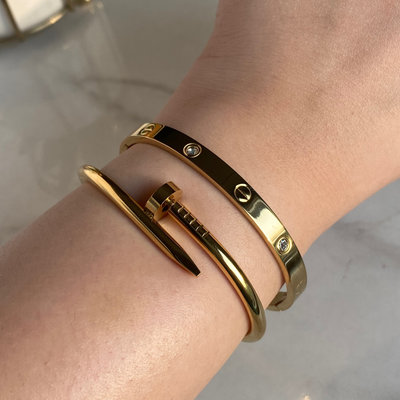 Cartier Gold Stack 18k Gold Plated Waterproof Tarnish Free Turkish Imported Premium Set