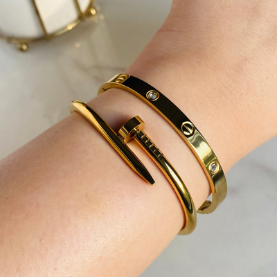 Cartier Gold Stack 18k Gold Plated Waterproof Tarnish Free Turkish Imported Premium Set