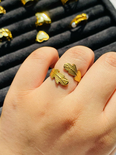 Leaf Dream - Gold Plated Adjustable Ring