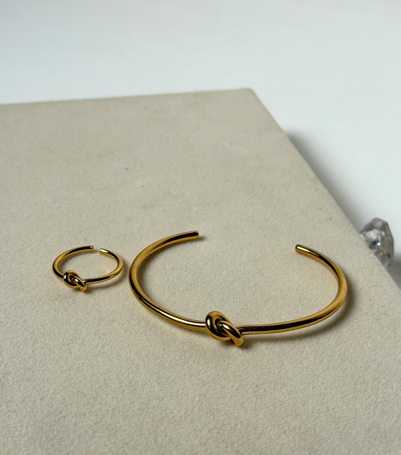 Dailywear Gold Knot Bangle with Knot Ring  A Versatile Set of Gold Jewelry that is meant to make you Stand out