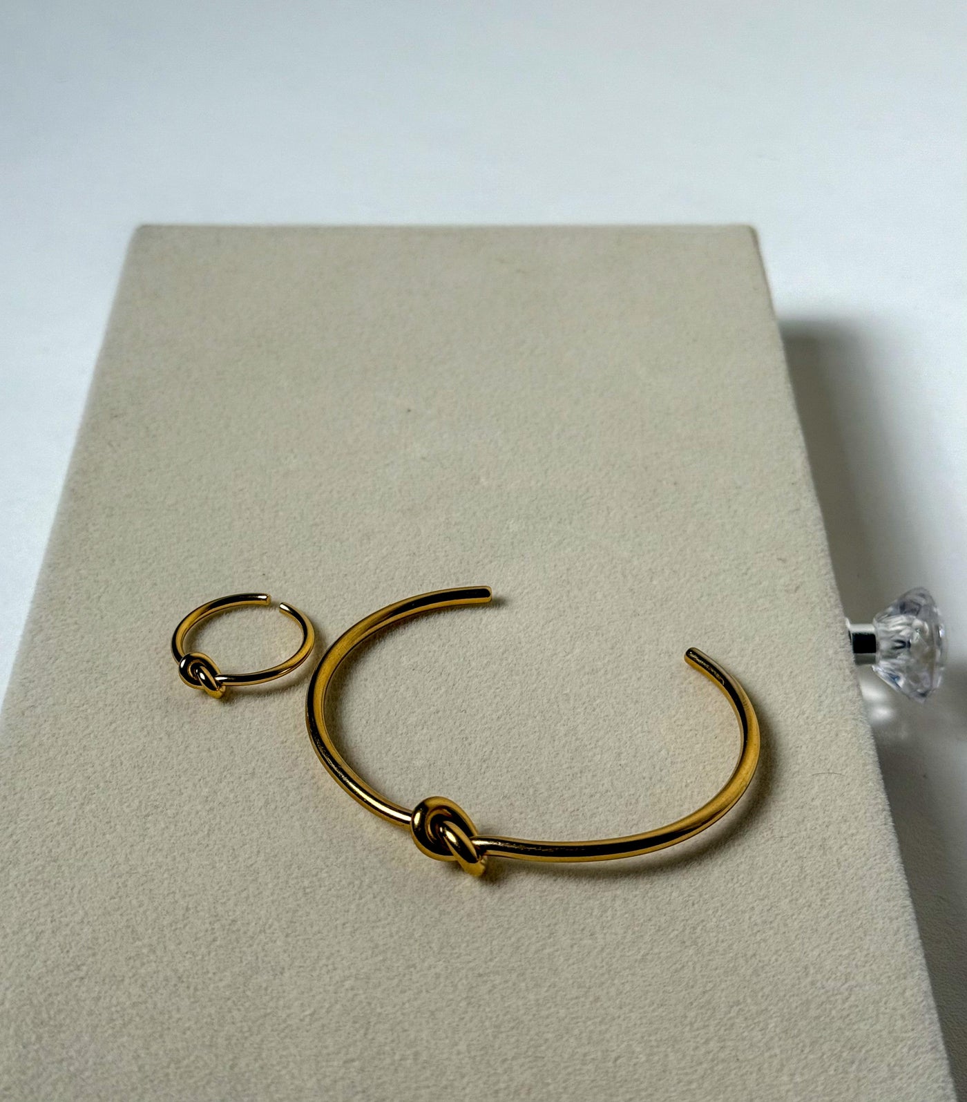Dailywear Gold Knot Bangle with Knot Ring  A Versatile Set of Gold Jewelry that is meant to make you Stand out