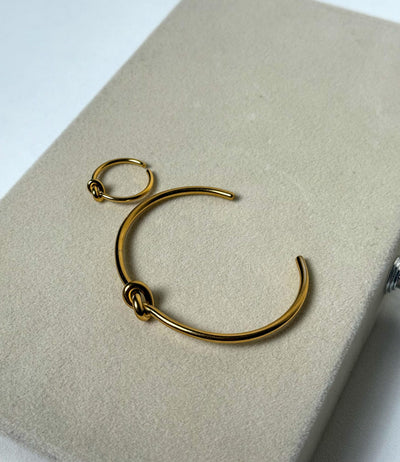 Dailywear Gold Knot Bangle with Knot Ring  A Versatile Set of Gold Jewelry that is meant to make you Stand out