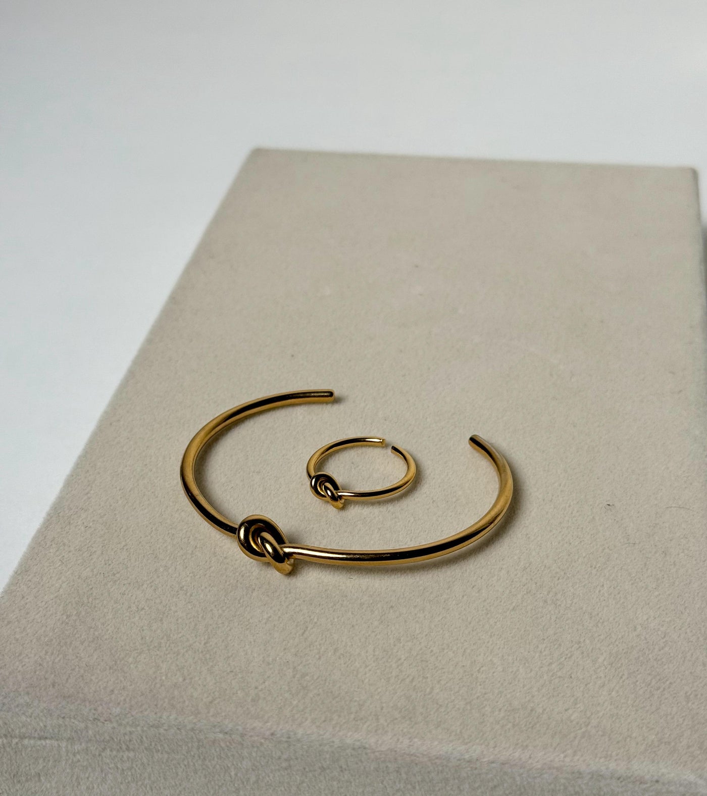 Dailywear Gold Knot Bangle with Knot Ring  A Versatile Set of Gold Jewelry that is meant to make you Stand out