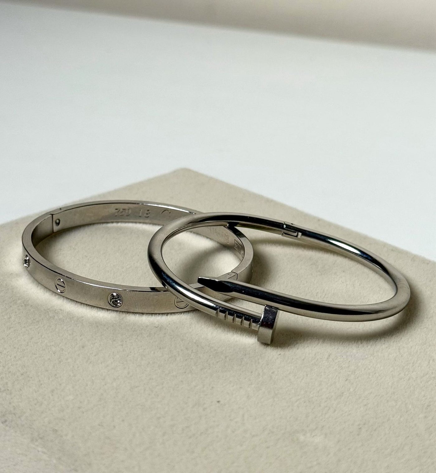 Silver Classic Love Bangle Stack