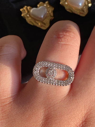 Tiffany Band -Pure Sterling Silver Diamond Studded Ring Waterproof Anti Tarnish