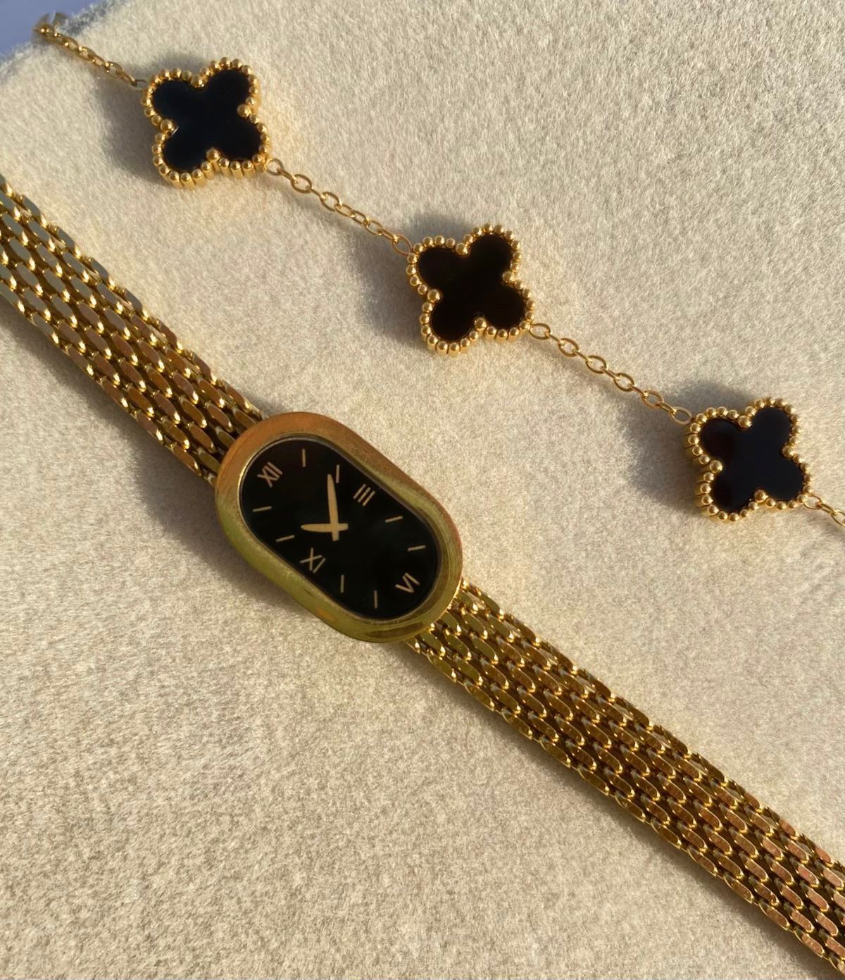 Classy Watch Bracelet Stack💯 Waterproof Tarnish Free Hypoallergenic 18k Gold Plated