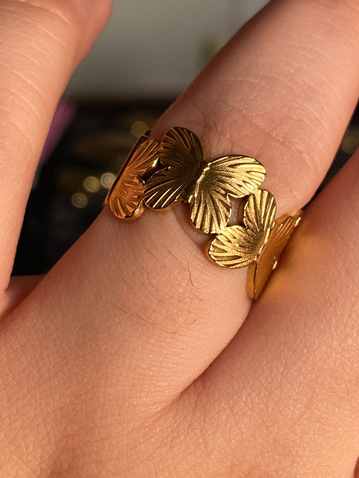 Wings - 18k Gold Plated Waterproof Anti Tarnish Adjustable Ring