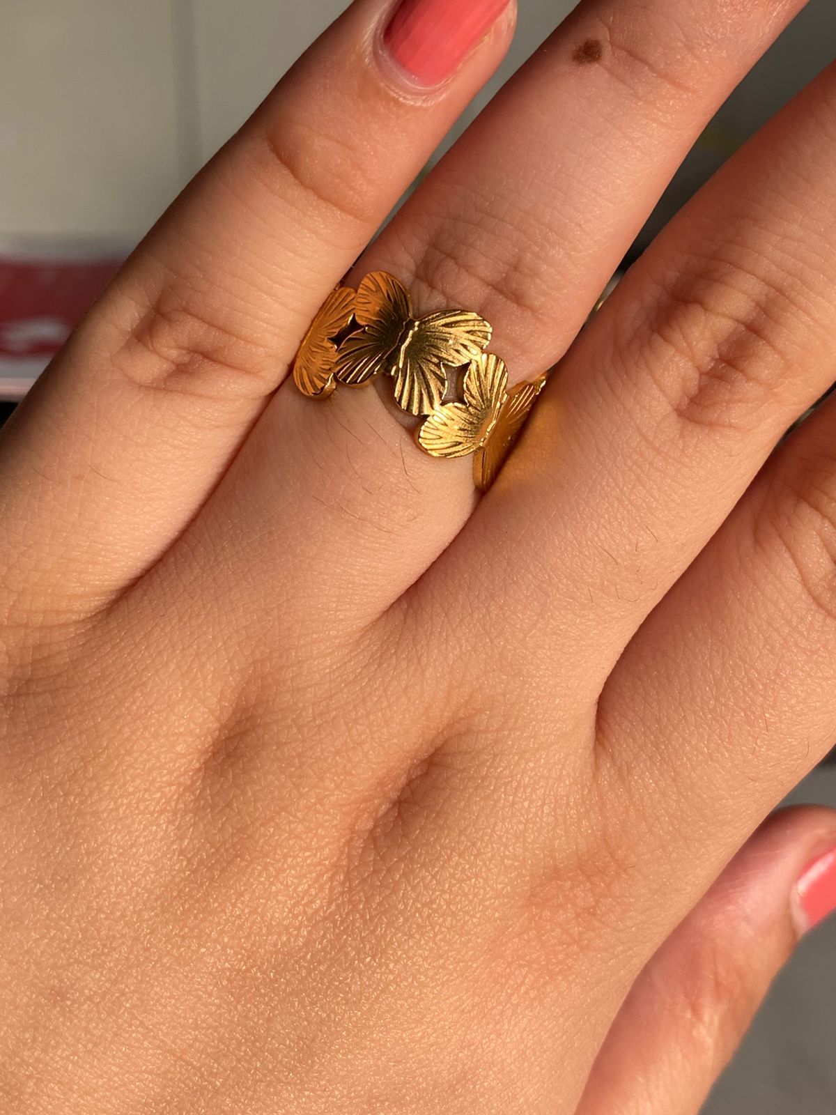 Wings - 18k Gold Plated Waterproof Anti Tarnish Adjustable Ring